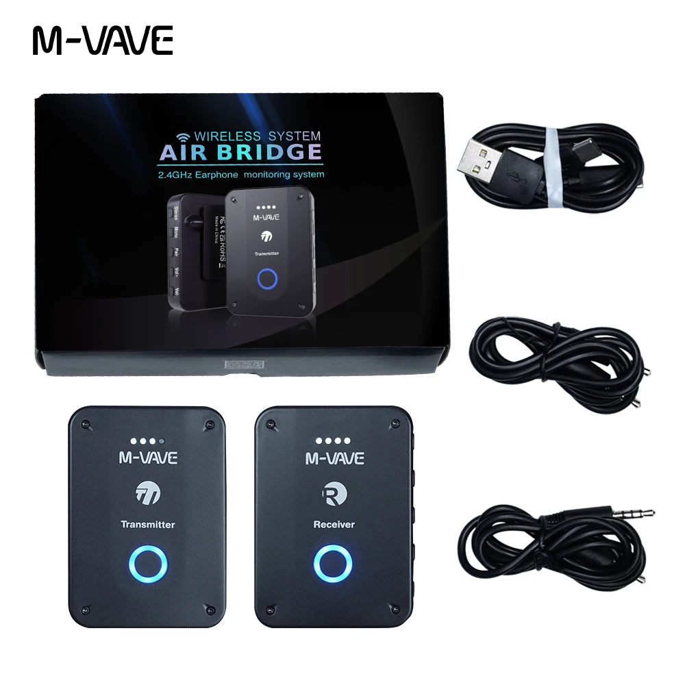 M-VAVE WP-9 2.4G Wireless In-Ear Monitor System – Rechargeable Transmitter & Receiver
