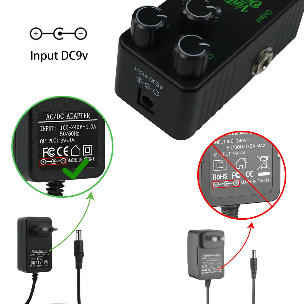 Mini Electric Guitar Effects Pedal – Digital Delay, Crunch Distortion & Classic Chorus