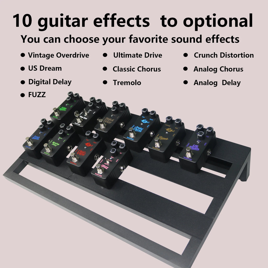 Mini Electric Guitar Effects Pedal – Digital Delay, Crunch Distortion & Classic Chorus