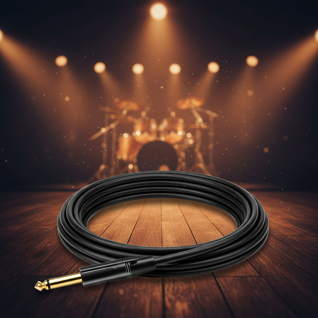 6.35mm (1/4") Audio Cable – Straight to Straight Instrument Cable for Musical Instruments, 3m/6m/10m