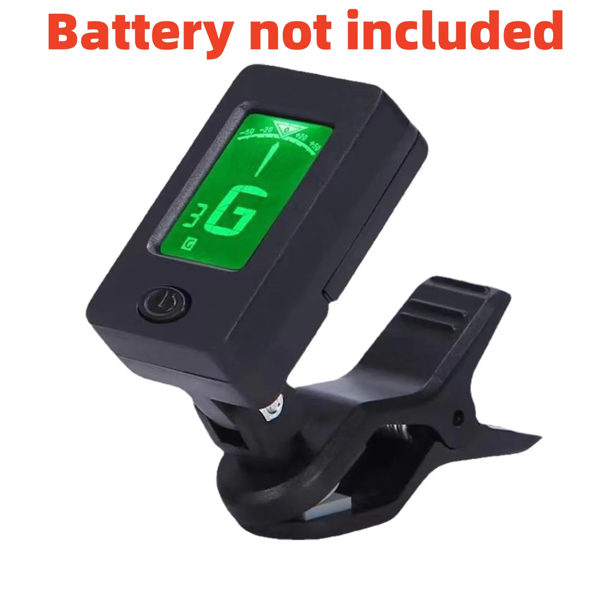 Professional Clip-On Guitar Tuner with LCD Display – 360° Rotatable