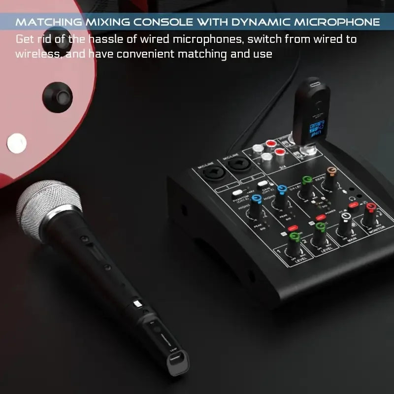 UHF Wireless Microphone System – XLR Transmitter & Receiver