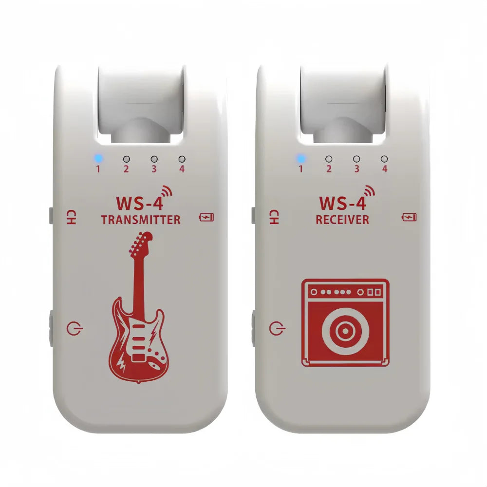 2.4G Wireless Guitar System – Rechargeable Transmitter & Receiver, Low Latency, Plug & Play
