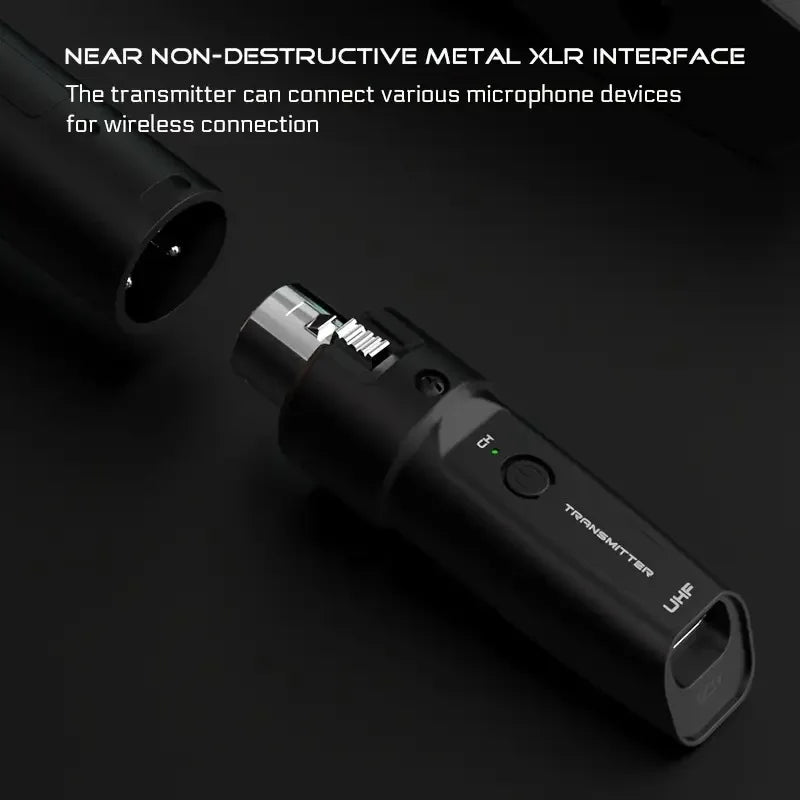 UHF Wireless Microphone System – XLR Transmitter & Receiver