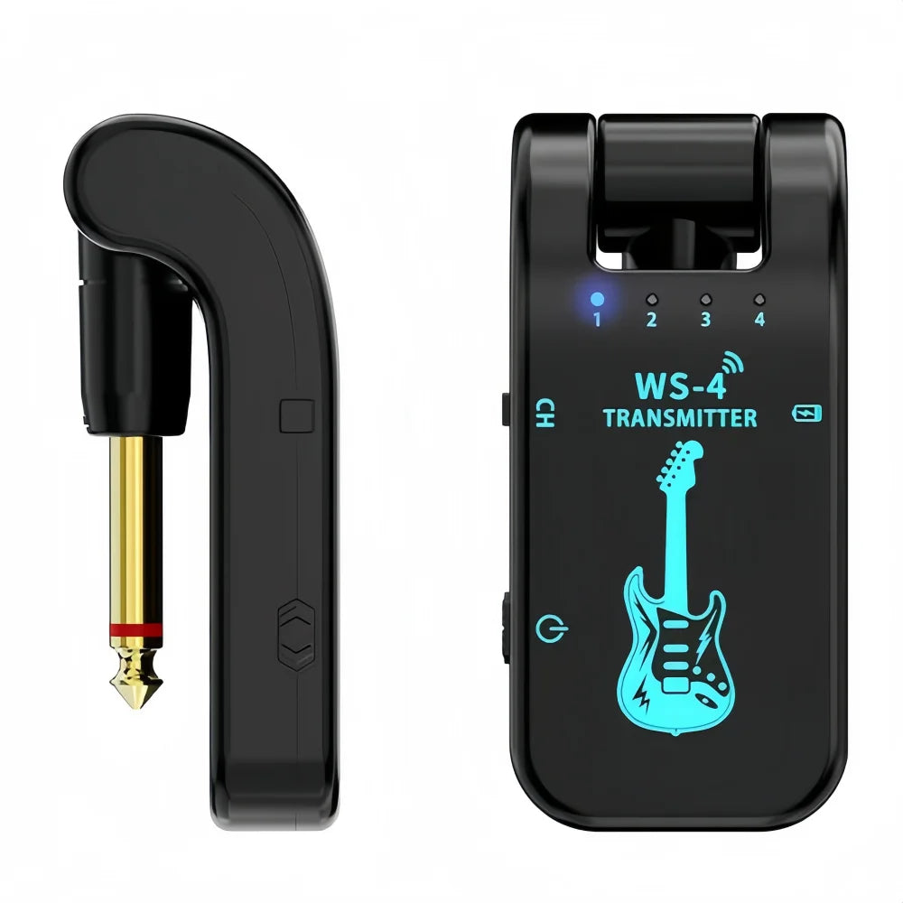 2.4G Wireless Guitar System – Rechargeable Transmitter & Receiver, Low Latency, Plug & Play