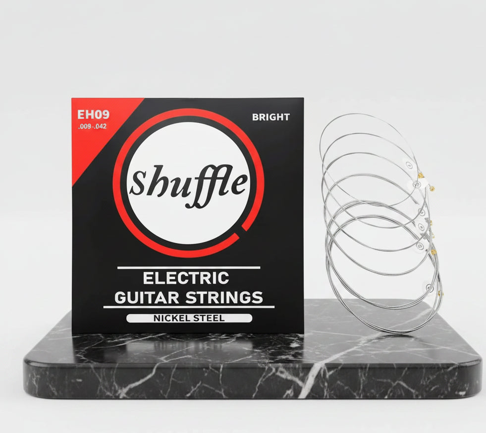 EH09 Electric Guitar Strings – Hexagonal Alloy High Carbon Steel Core, 6-String Set