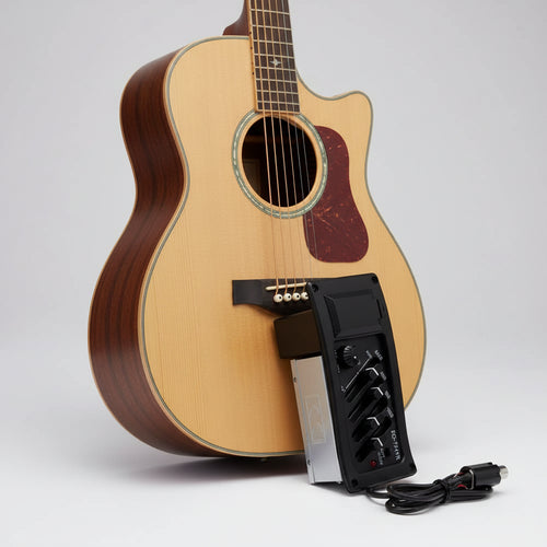 4-Band Acoustic Guitar Pickup EQ Preamp with Piezo Pickup, Tuner & Equalizer