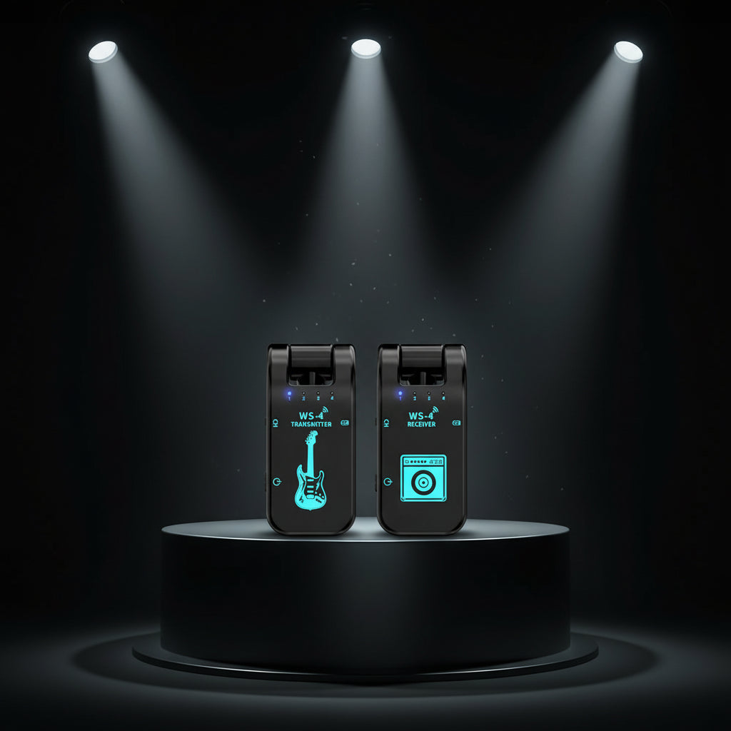 2.4G Wireless Guitar System – Rechargeable Transmitter & Receiver, Low Latency, Plug & Play