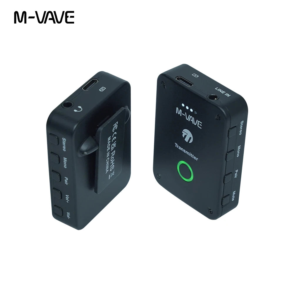 M-VAVE WP-9 2.4G Wireless In-Ear Monitor System – Rechargeable Transmitter & Receiver